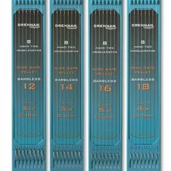 Drennan Hand Tied Hooklengths Wide Gape Pellet Barbless Haak 12 0.18mm