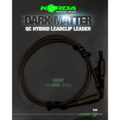 Korda Dark Matter Leader QC Hybrid Clip 40lb/1m Weed