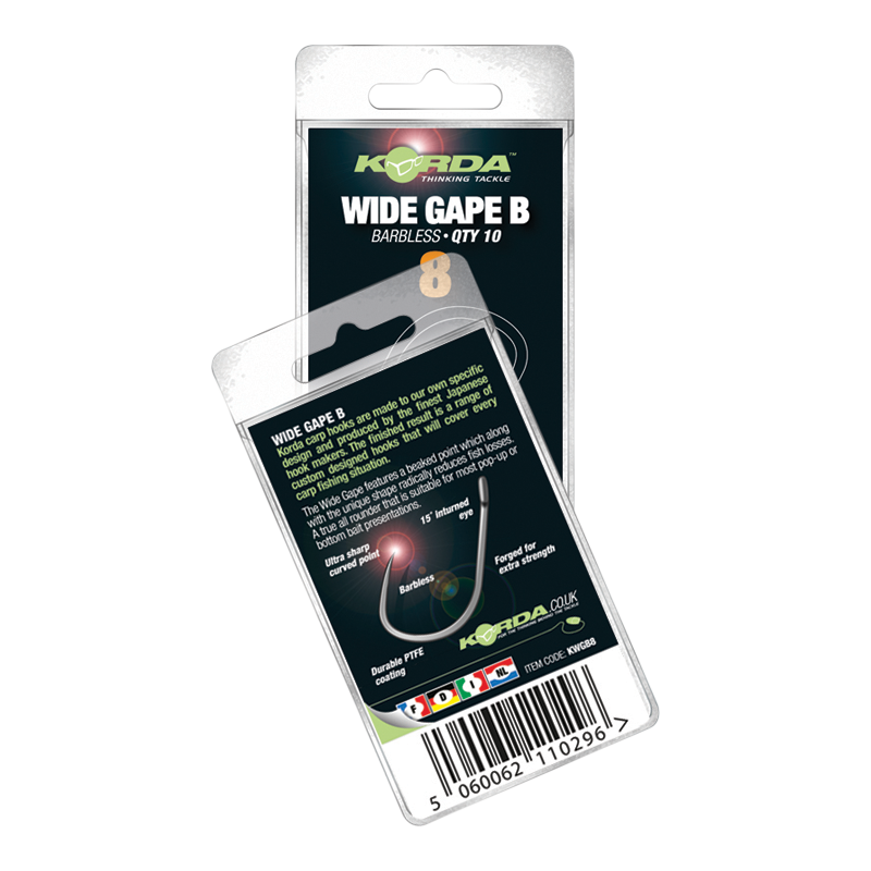 Korda Wide Gape Barbless Size 08 2 Korda Wide Gape Barbless Size 08 - Afbeelding 2