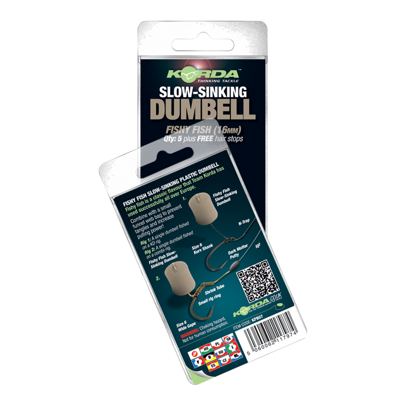 Korda Slow Sinking Dumbell Fishy Fish (8mm) - 10 Pcs 1 Korda Slow Sinking Dumbell Fishy Fish (8mm) - 10 Pcs