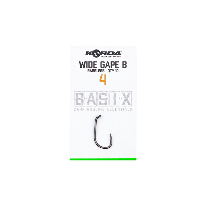 Korda Basix Wide Gape Barbless 4 1 Korda Basix Wide Gape Barbless 4