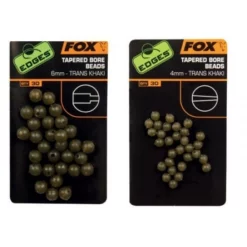 Fox Tapered Bore Beads 6mm - Trans Khaki