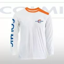 Colmic T-Shirt White/Orange - Lange Mouwen