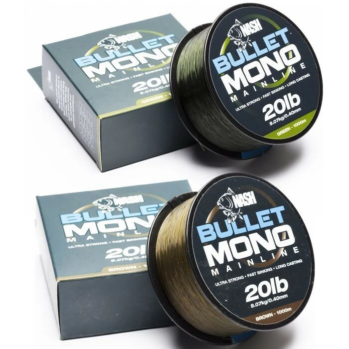Nash Bullet Mono 20lb 1000m Green 1 Nash Bullet Mono 20lb 1000m Green