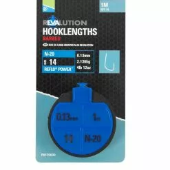 Preston Revalution Hooklenghts N-20 Barbed - 0.11mm/Hook 16/1m
