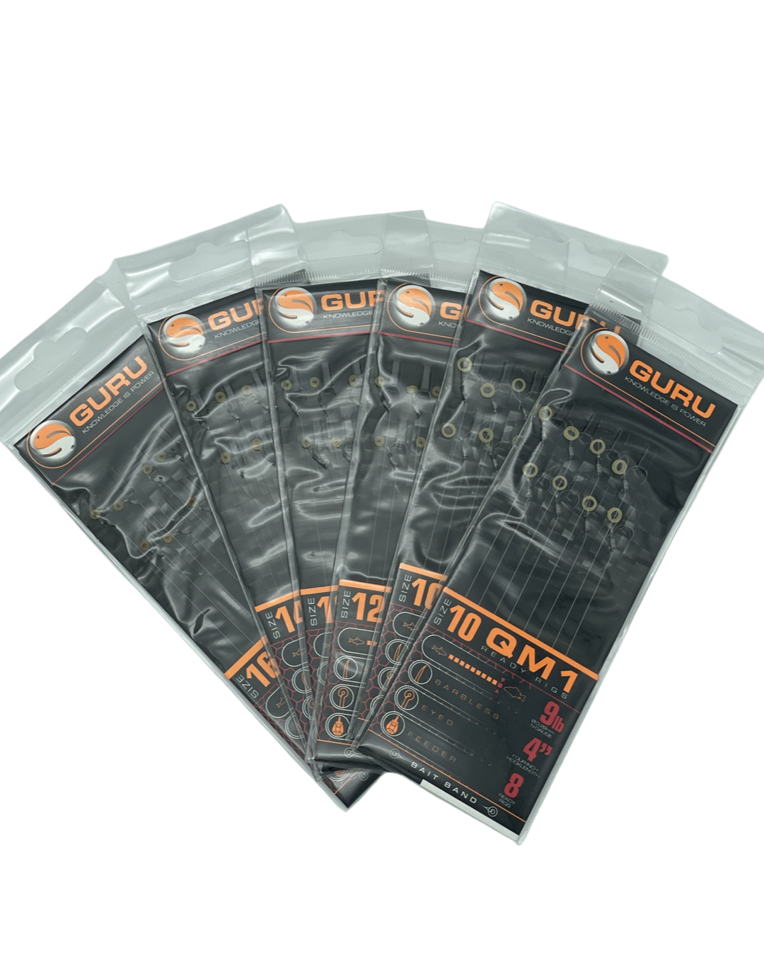 Guru QM1 Bait Band Rig 4" Haak 14/ 0.19mm (8st) - Barbless 1 Guru QM1 Bait Band Rig 4" Haak 14/ 0.19mm (8st) - Barbless