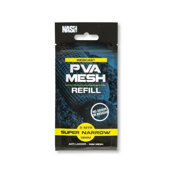 Nash Webcast PVA Refill Super Narrow (18mm X 5mtr) 1 Nash Webcast PVA Refill Super Narrow (18mm X 5mtr)