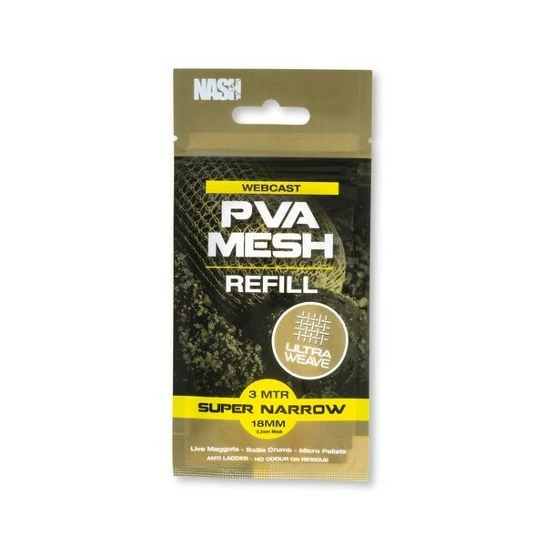 Nash Webcast Ultra Weave PVA Super Narrow (18mm X 3mtr) 1 Nash Webcast Ultra Weave PVA Super Narrow (18mm X 3mtr)