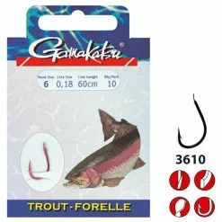 Gamakatsu Trout 75cm - 0.18mm/haak 10
