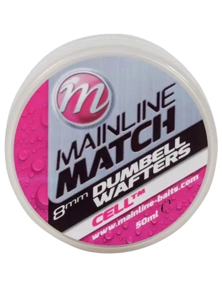 Mainline Match Dumbell Wafters Cell - White 6mm 1 Mainline Match Dumbell Wafters Cell - White 6mm